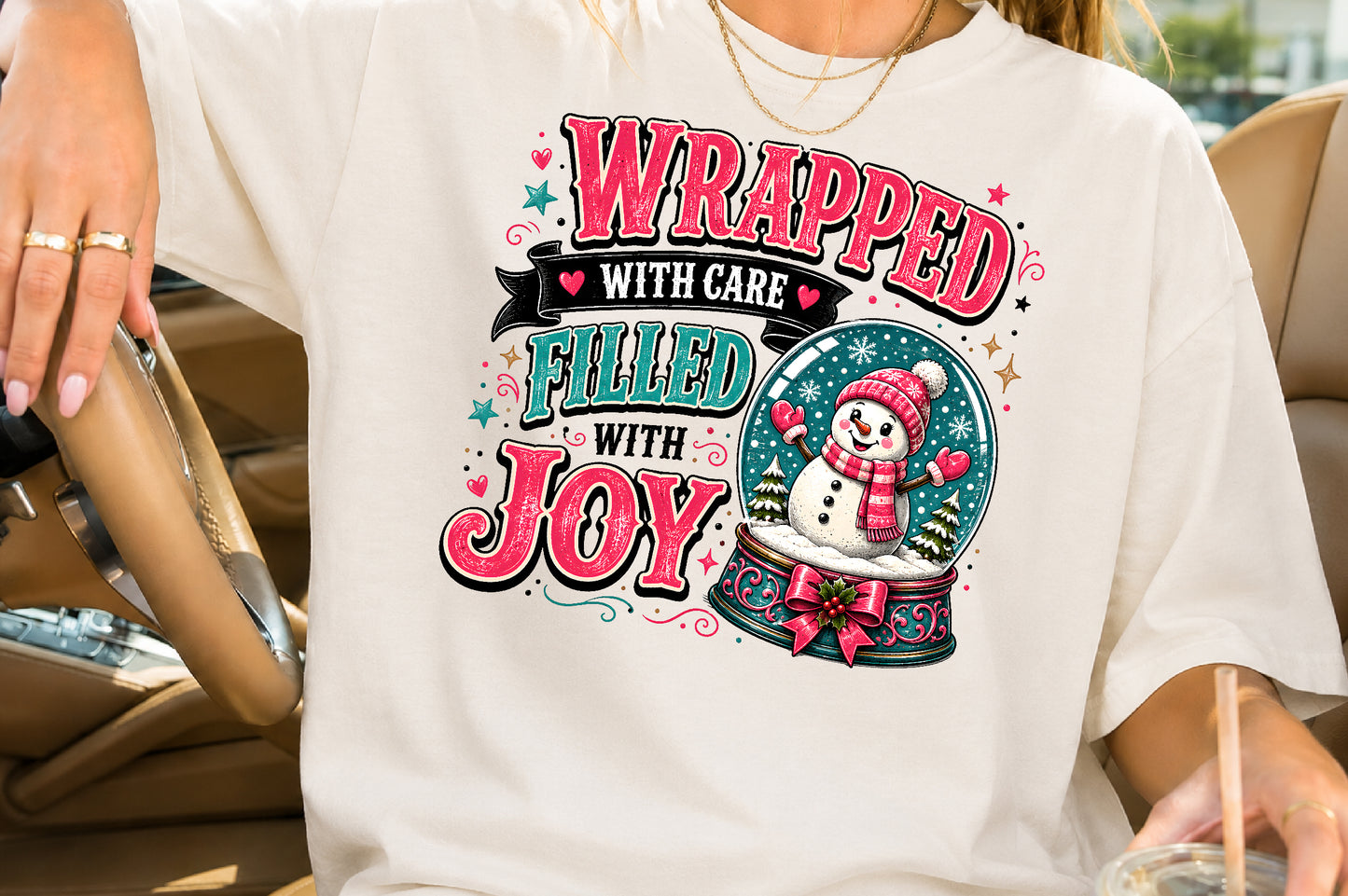 Wrapped With Care Filled With Joy Christmas PNG