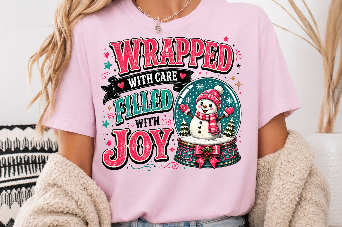 Wrapped With Care Filled With Joy Christmas PNG