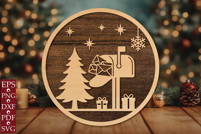 Christmas Mailbox Ornament SVG