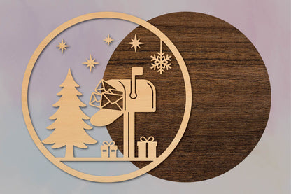 Christmas Mailbox Ornament SVG