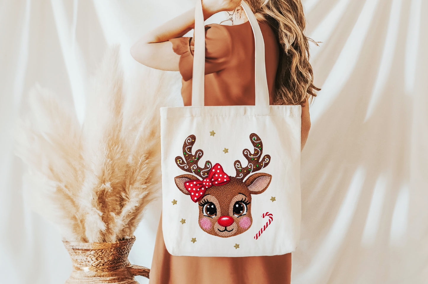 Yarn Crochet Reindeer Christmas PNG