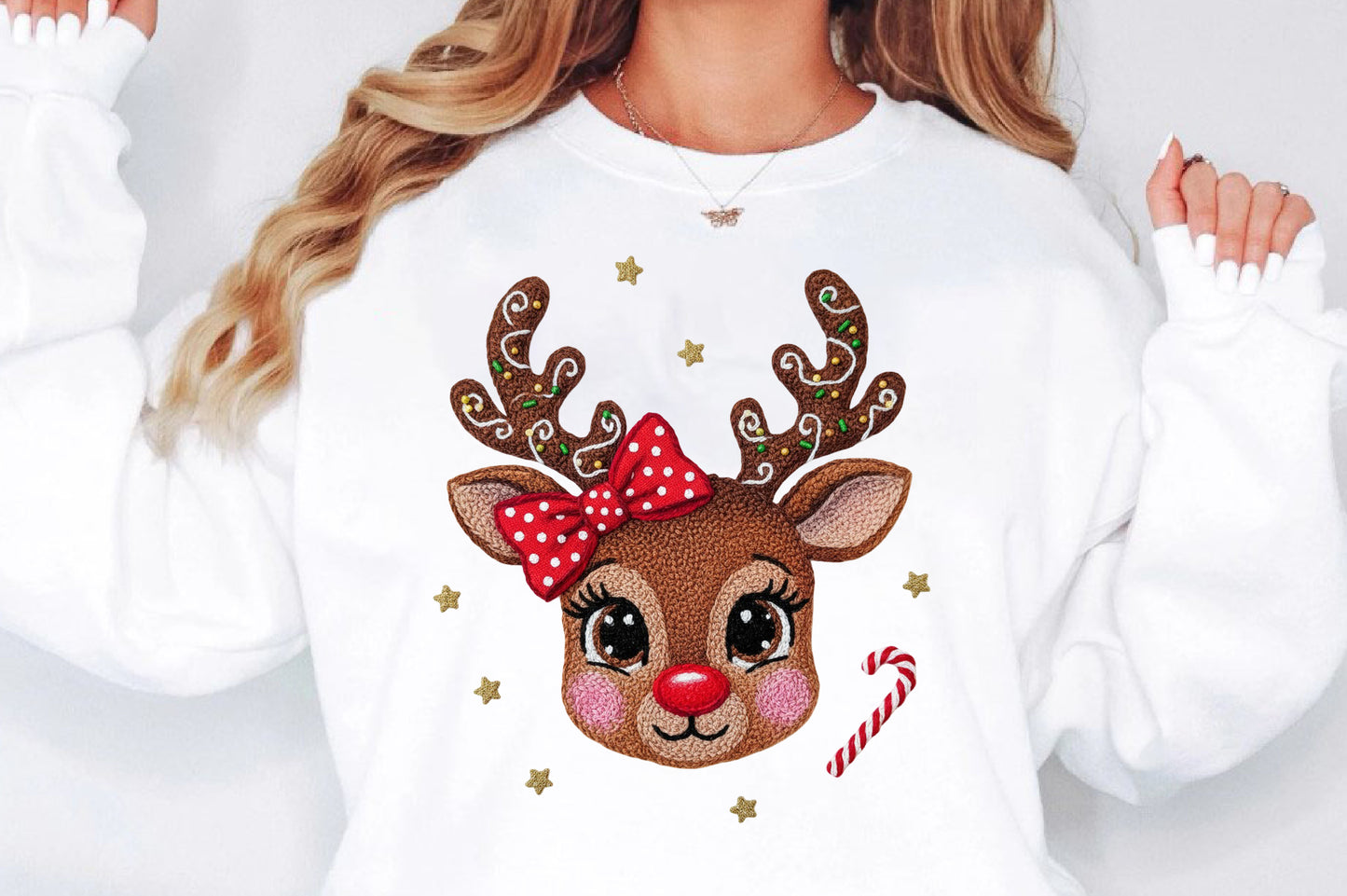 Yarn Crochet Reindeer Christmas PNG
