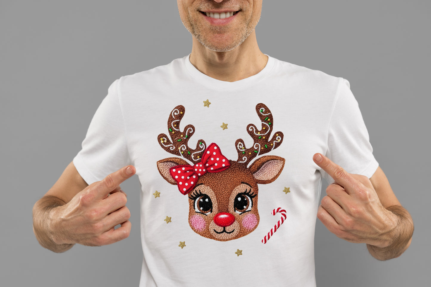 Yarn Crochet Reindeer Christmas PNG