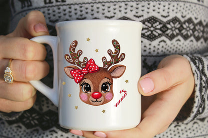 Yarn Crochet Reindeer Christmas PNG