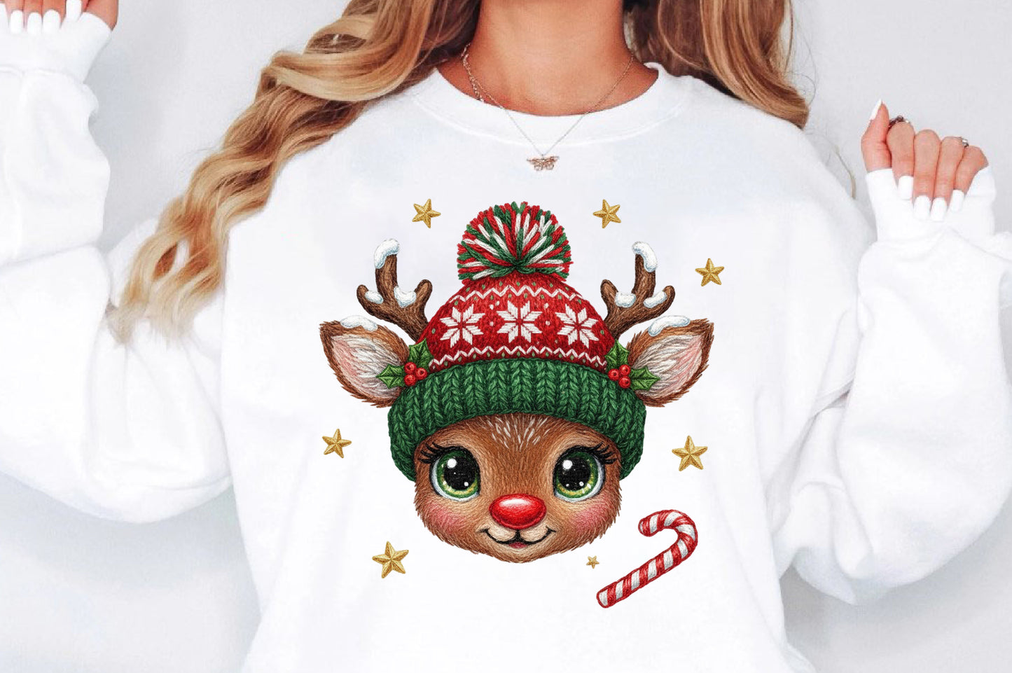 Yarn Crochet Reindeer Christmas PNG