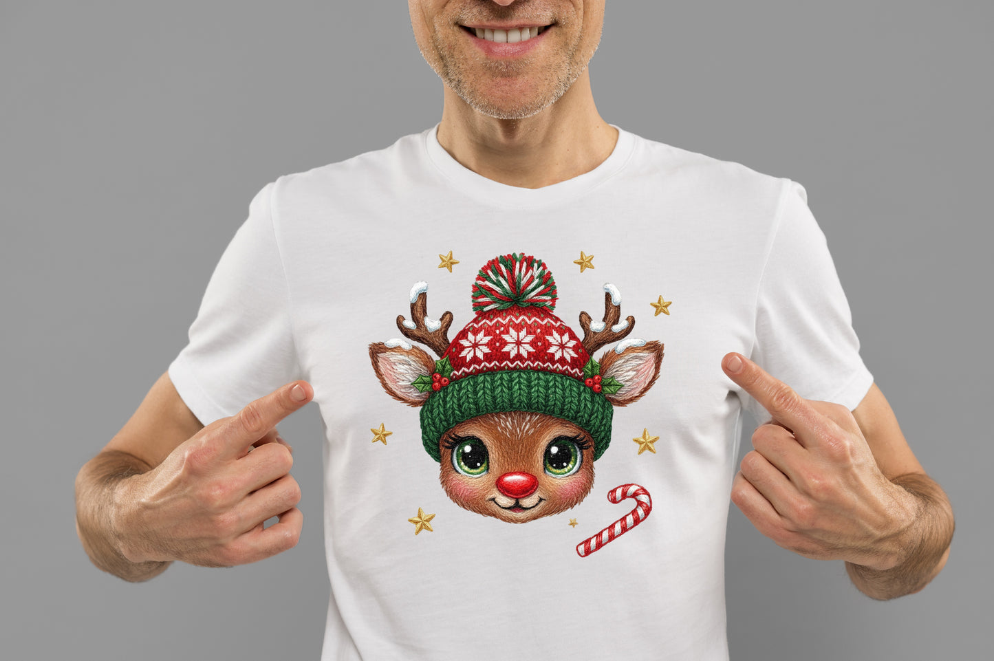 Yarn Crochet Reindeer Christmas PNG