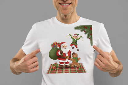 Faux Yarn Crochet Santa Christmas PNG