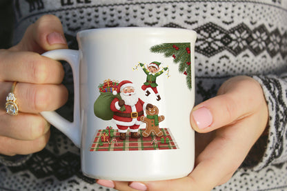 Faux Yarn Crochet Santa Christmas PNG