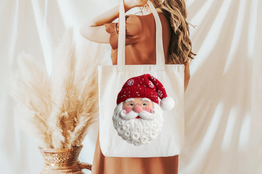 Cute Crochet Yarn Santa Christmas PNG