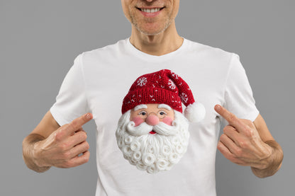 Cute Crochet Yarn Santa Christmas PNG