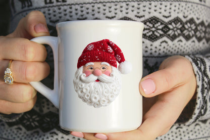 Cute Crochet Yarn Santa Christmas PNG