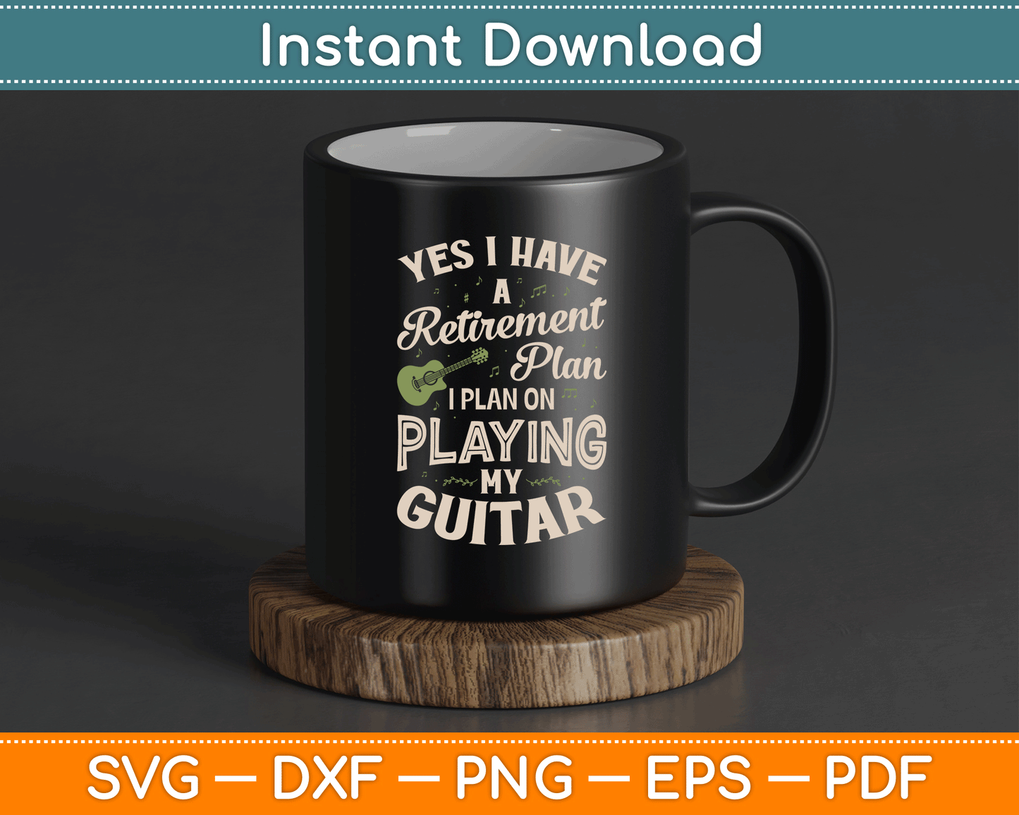 Funny guitarist quote SVG design for custom t-shirts mugs and DIY music themed craft projects