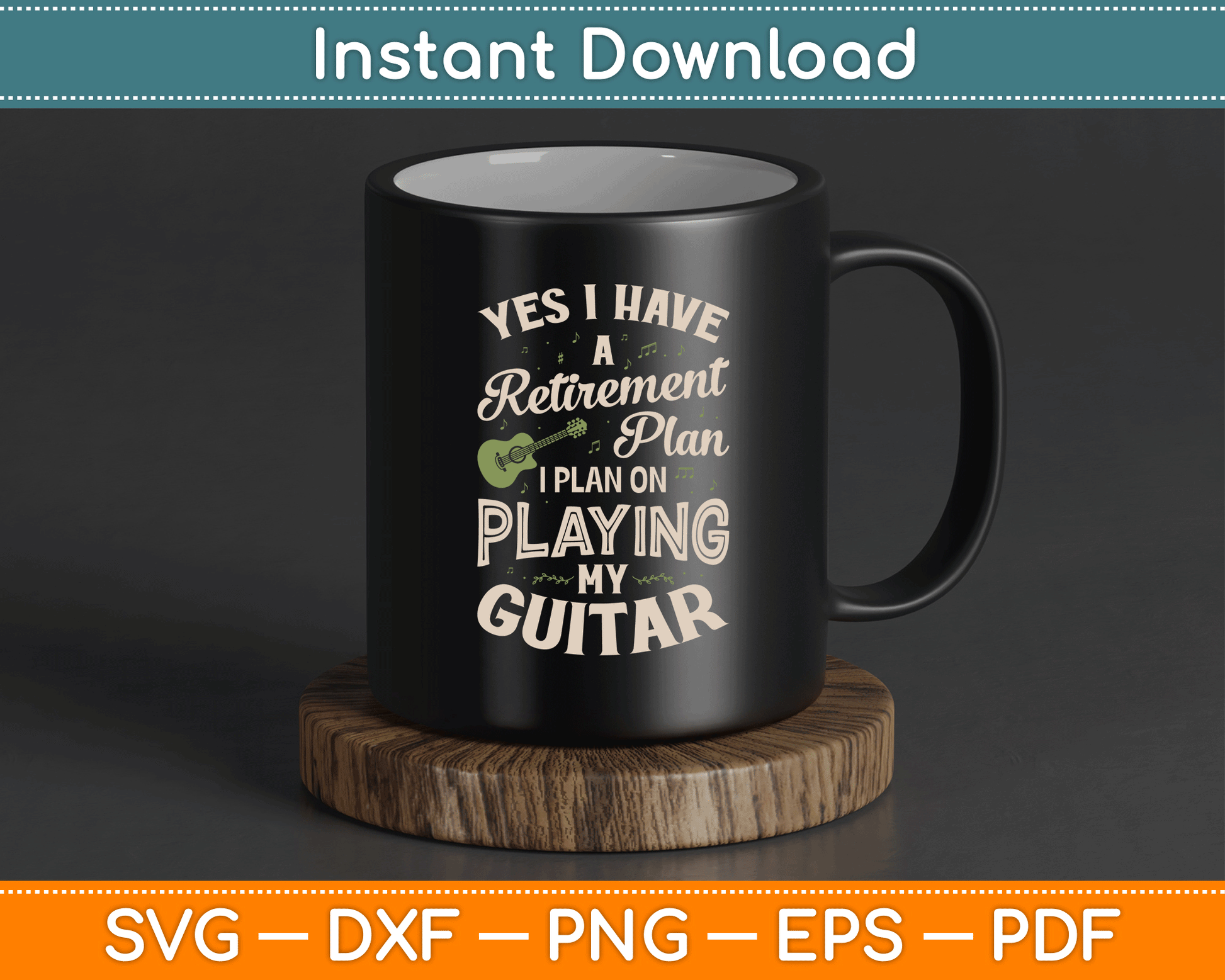 Funny guitarist quote SVG design for custom t-shirts mugs and DIY music themed craft projects