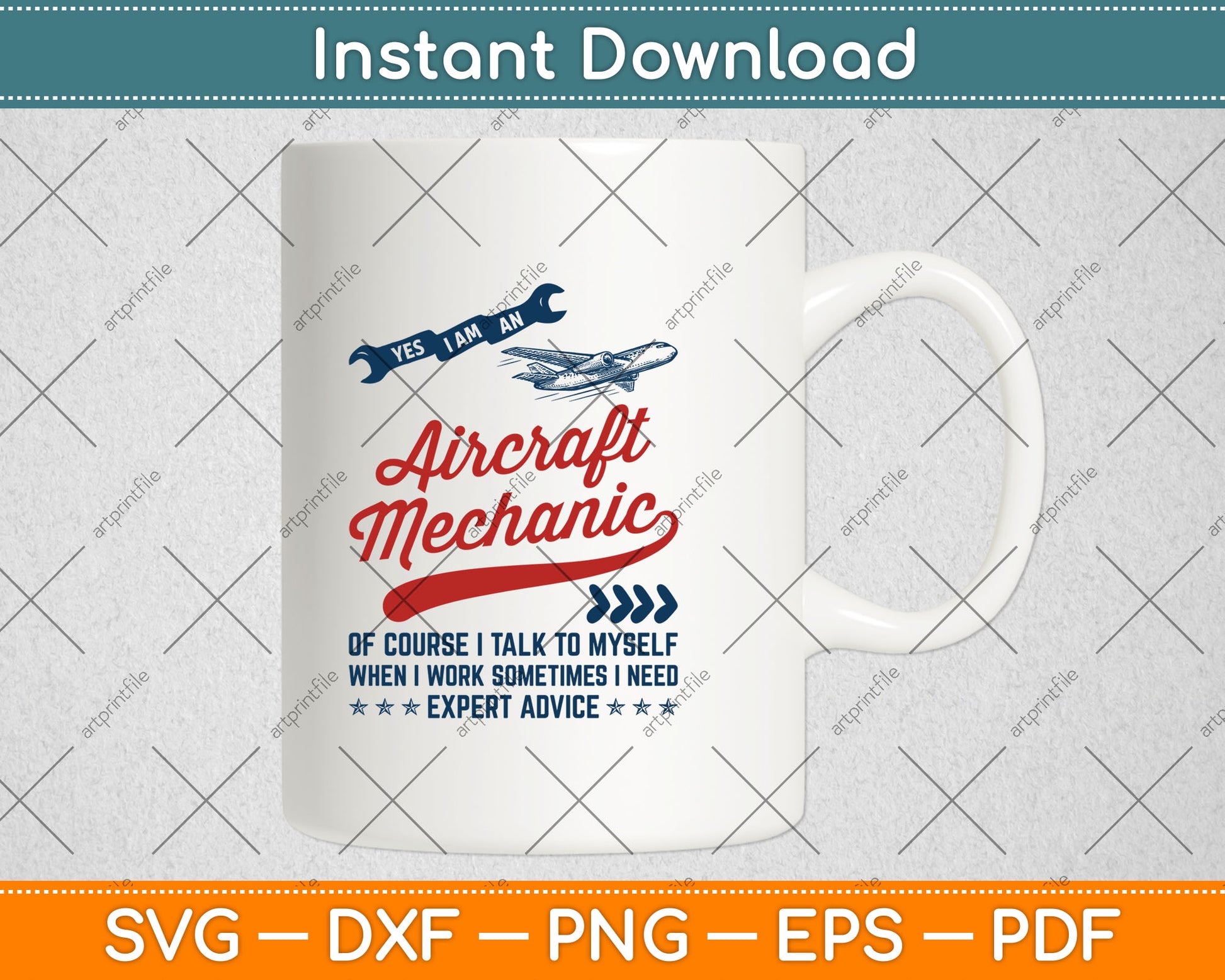 Yes I Am An Aircraft Mechanic Funny Vintage Svg Digital Cutting File