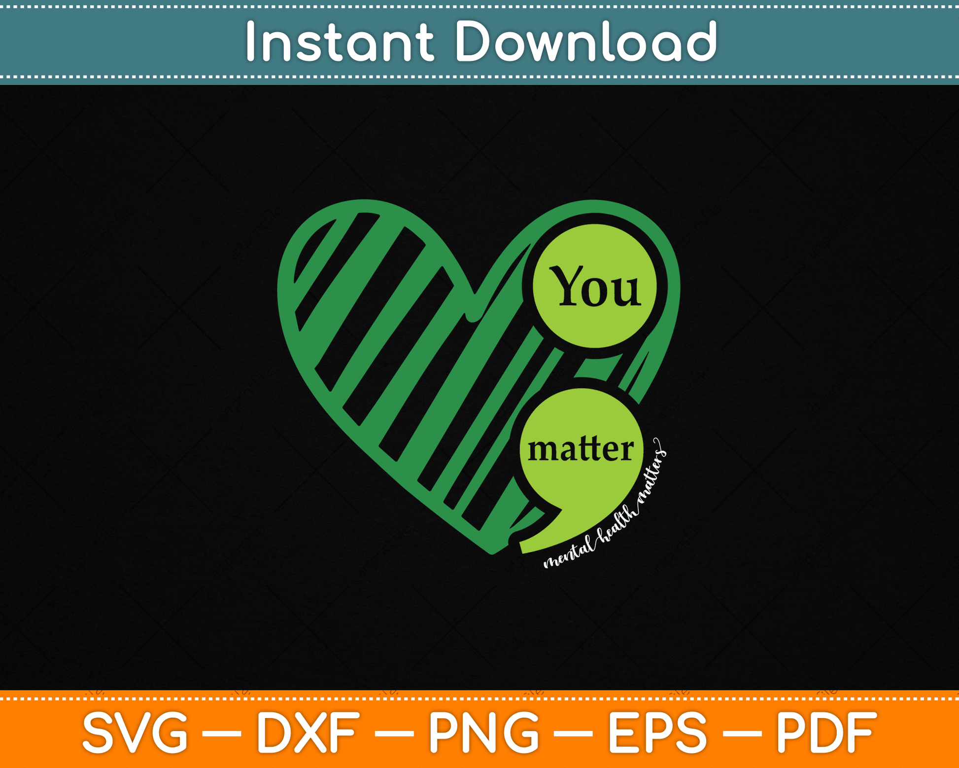 You Matter Mental Health Awareness Inspirational SVG File