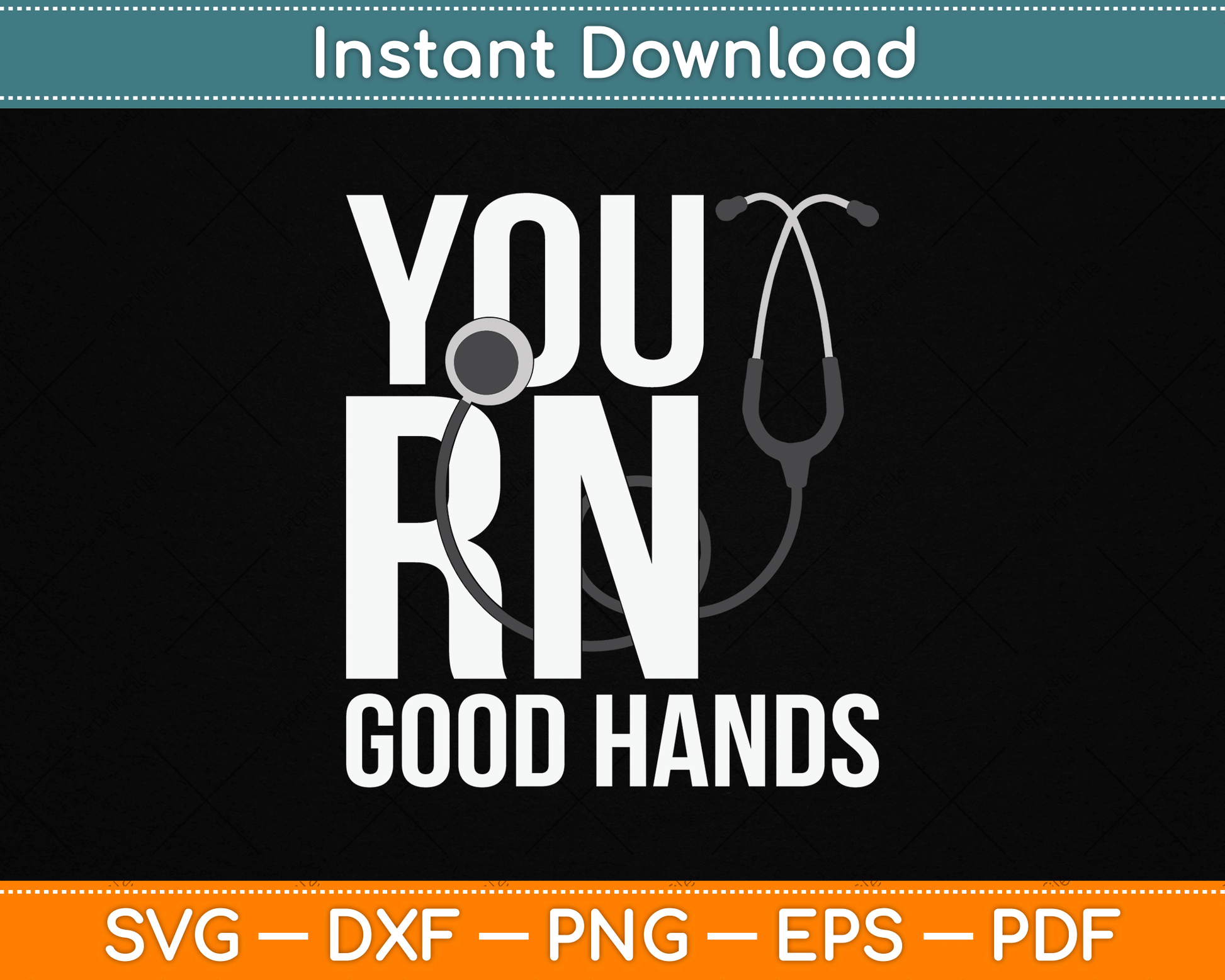 You RN Good Hands Emergency Nurse SVG Digital Cutting File