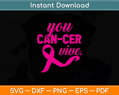 You Cancer Survive Pink Cancer Svg Png Dxf Digital Cutting File