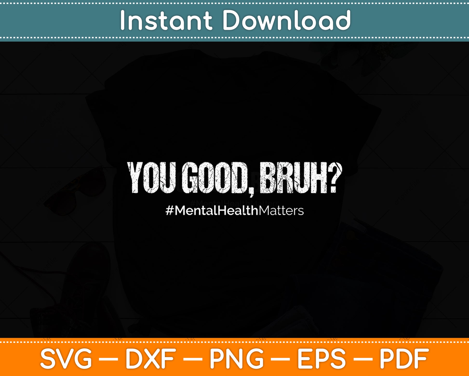 You Good Bruh Mental Health Human Brain Counselor Therapist Svg Digital Cutting File