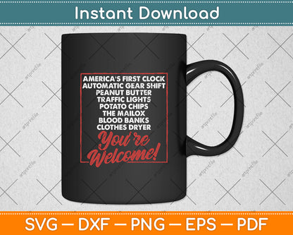 You’re Welcome Black History Month Pride African Inventors Svg Digital Cutting File