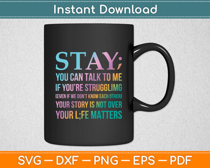 Your Life Matters Happy Suicide Awareness Support Graphic Svg Digital Cutting File