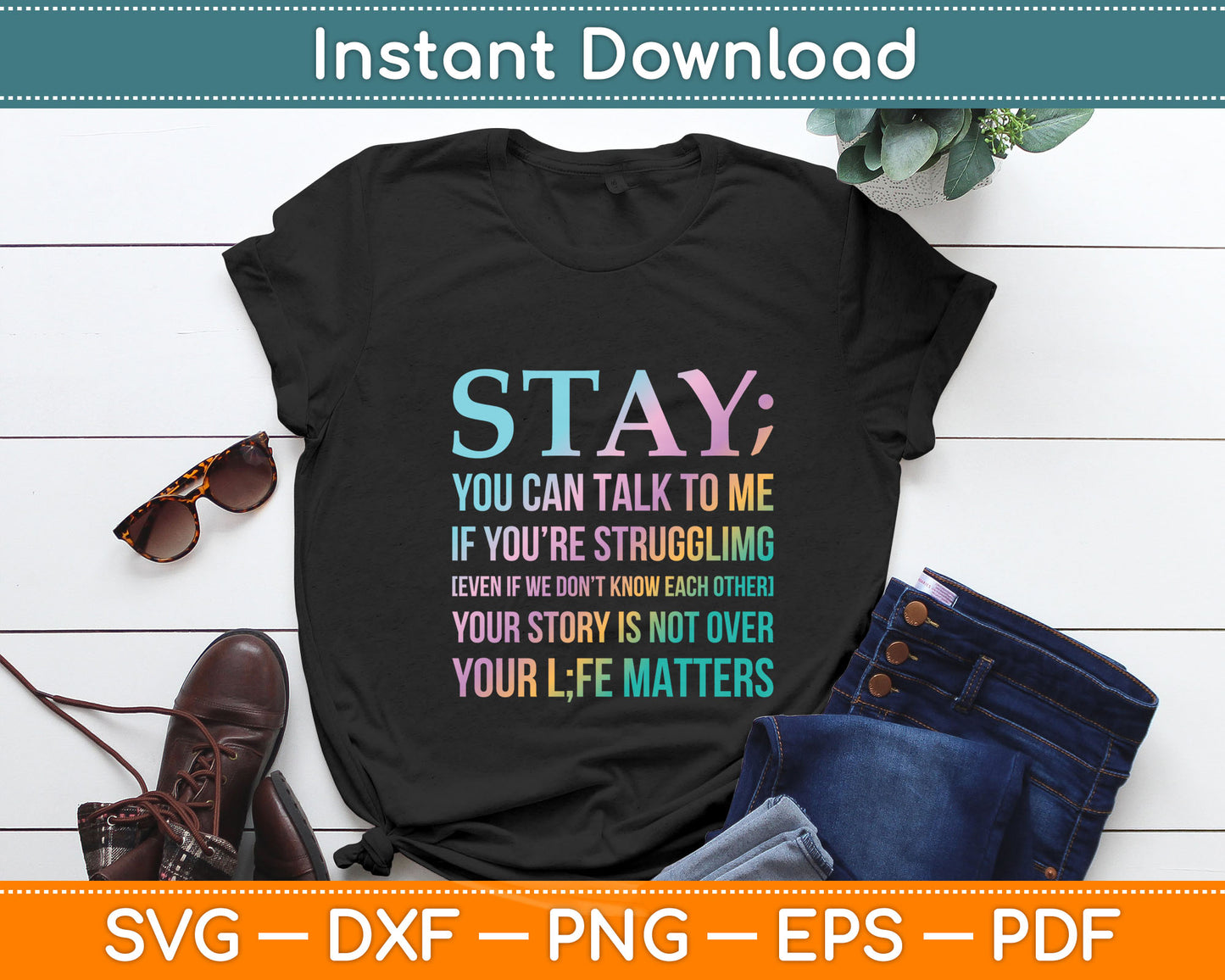 Your Life Matters Happy Suicide Awareness Support Graphic Svg Digital Cutting File