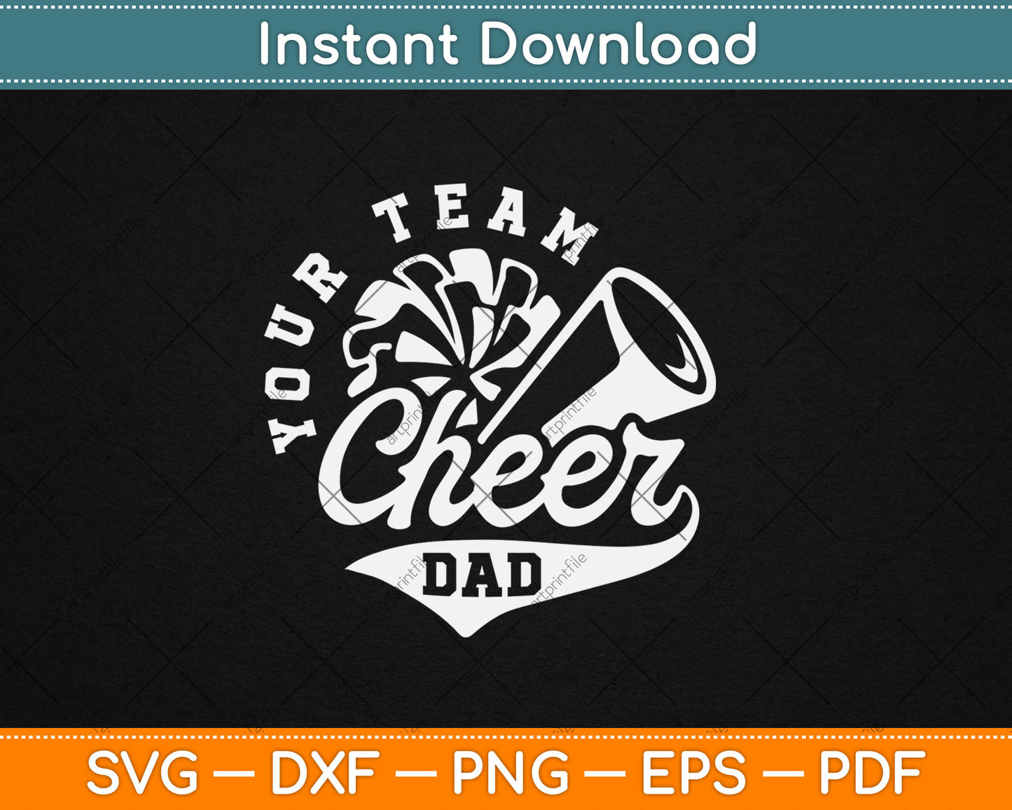 Cheer Dad Cheerleading Father's Day Svg Digital Cutting File