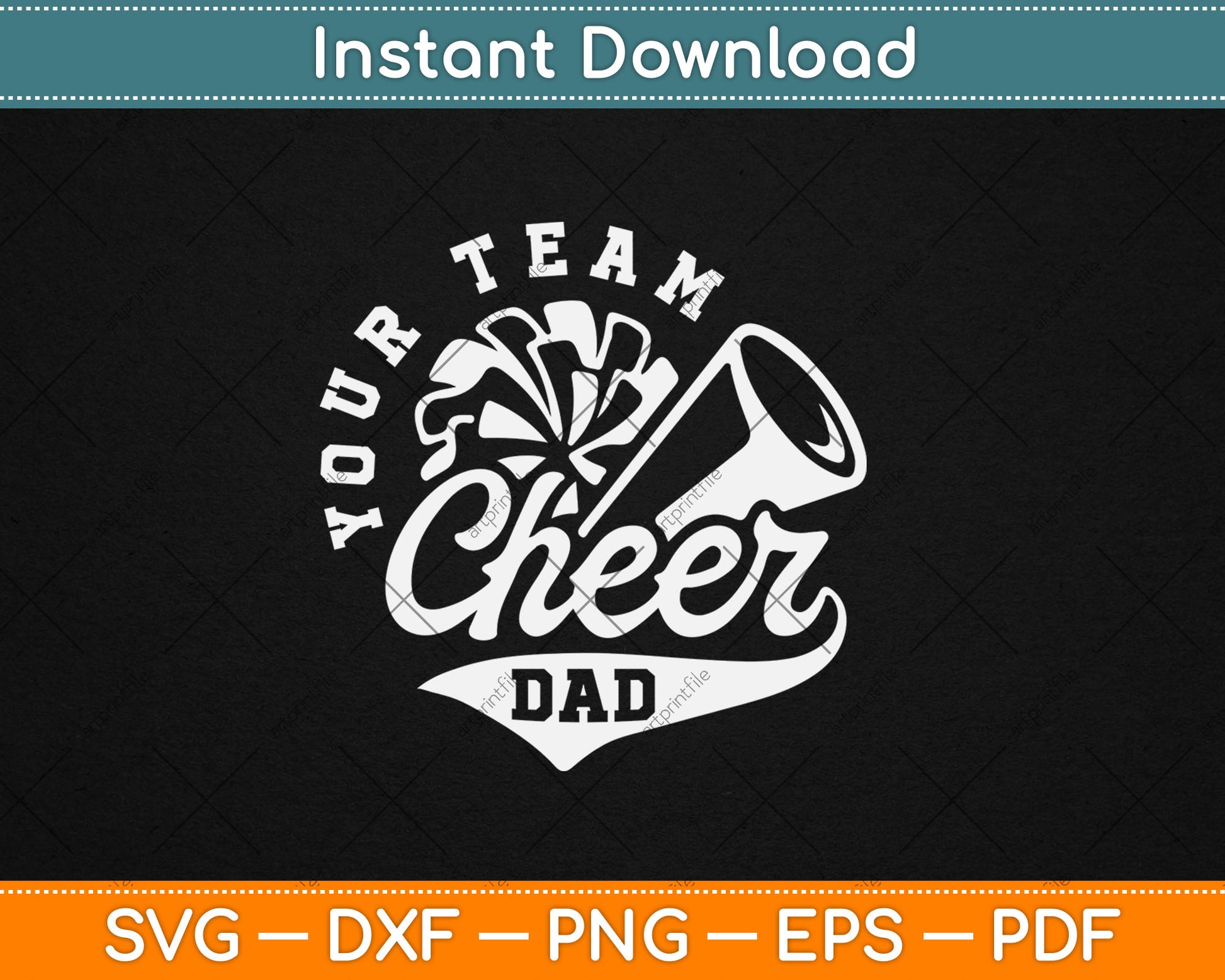 Cheer Dad Cheerleading Father's Day Svg Digital Cutting File