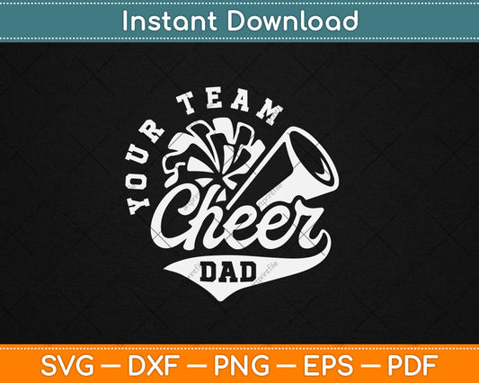 Cheer Dad Cheerleading Father's Day Svg Digital Cutting File