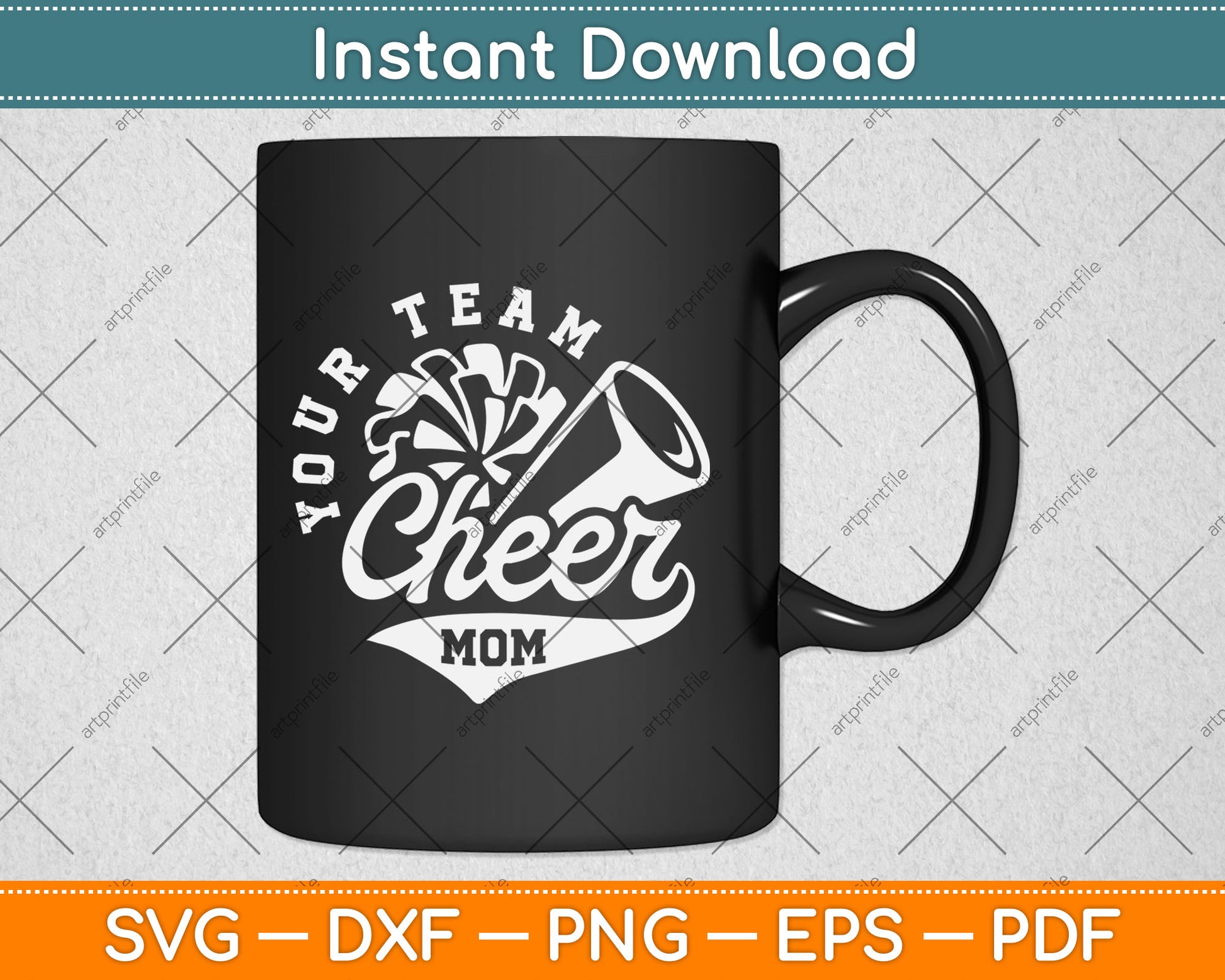 Cheer Mom Cheerleading Mother's Day Svg Digital Cutting File