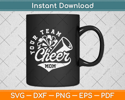 Cheer Mom Cheerleading Mother's Day Svg Digital Cutting File