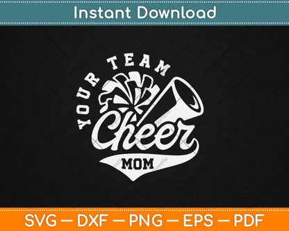 Cheer Mom Cheerleading Mother's Day Svg Digital Cutting File