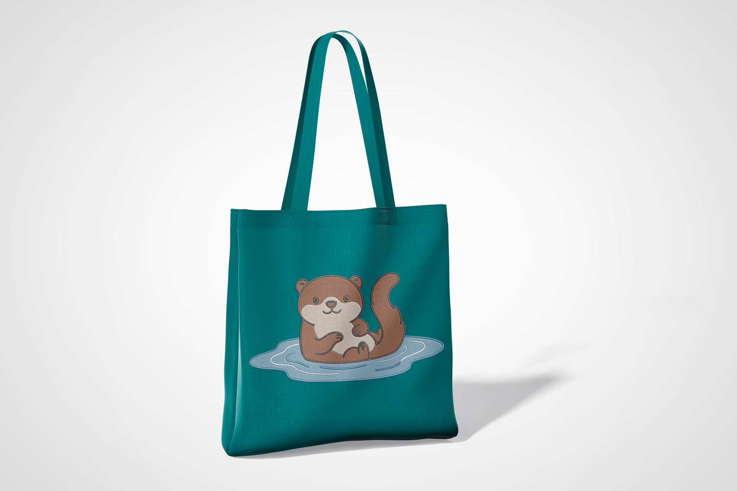 Cute Baby Otter Embroidery Design, Adorable Otter Machine Embroidery Pattern, Cute Animal Embroidery Design
