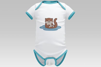 Cute Baby Otter Embroidery Design, Adorable Otter Machine Embroidery Pattern, Cute Animal Embroidery Design