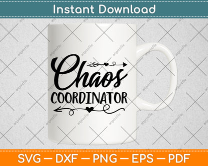 Chaos Coordinator Svg Png Dxf Digital Cutting File