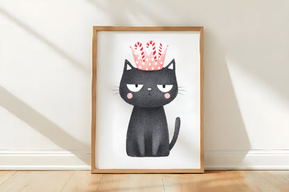 Cute Christmas Cat Clipart PNG