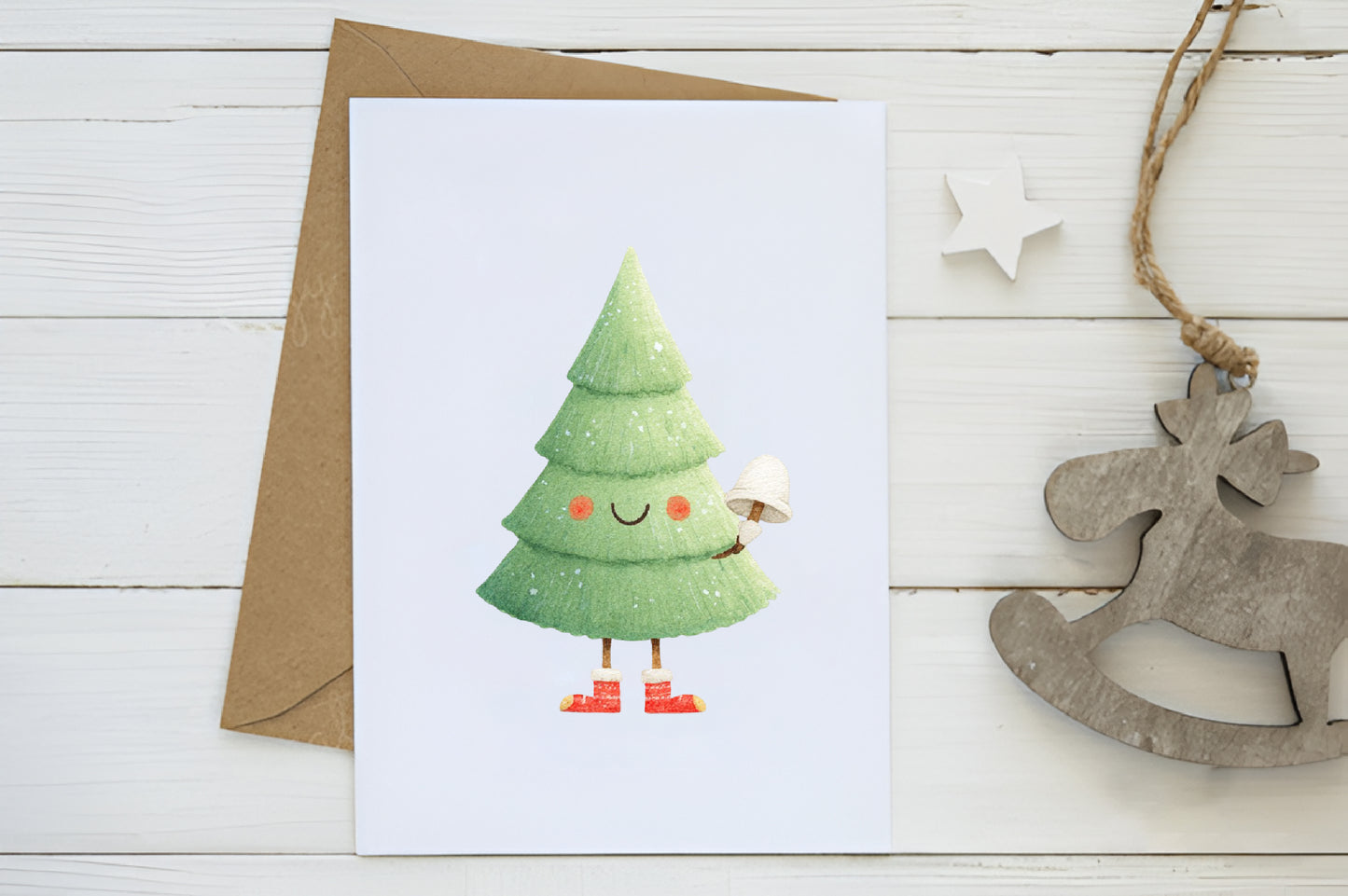 Cute Funny Christmas Tree Clipart PNG