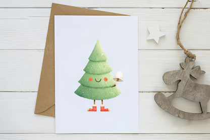 Cute Funny Christmas Tree Clipart PNG