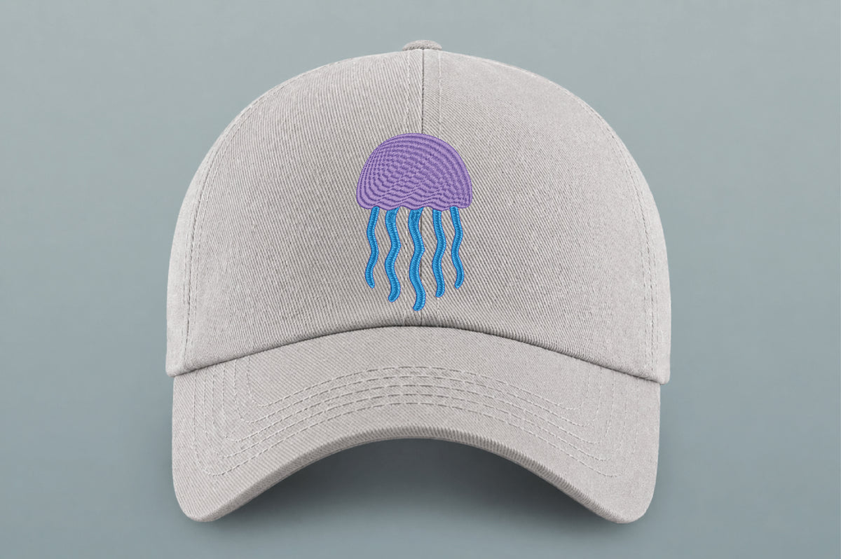 Cute Jellyfish Embroidery Design