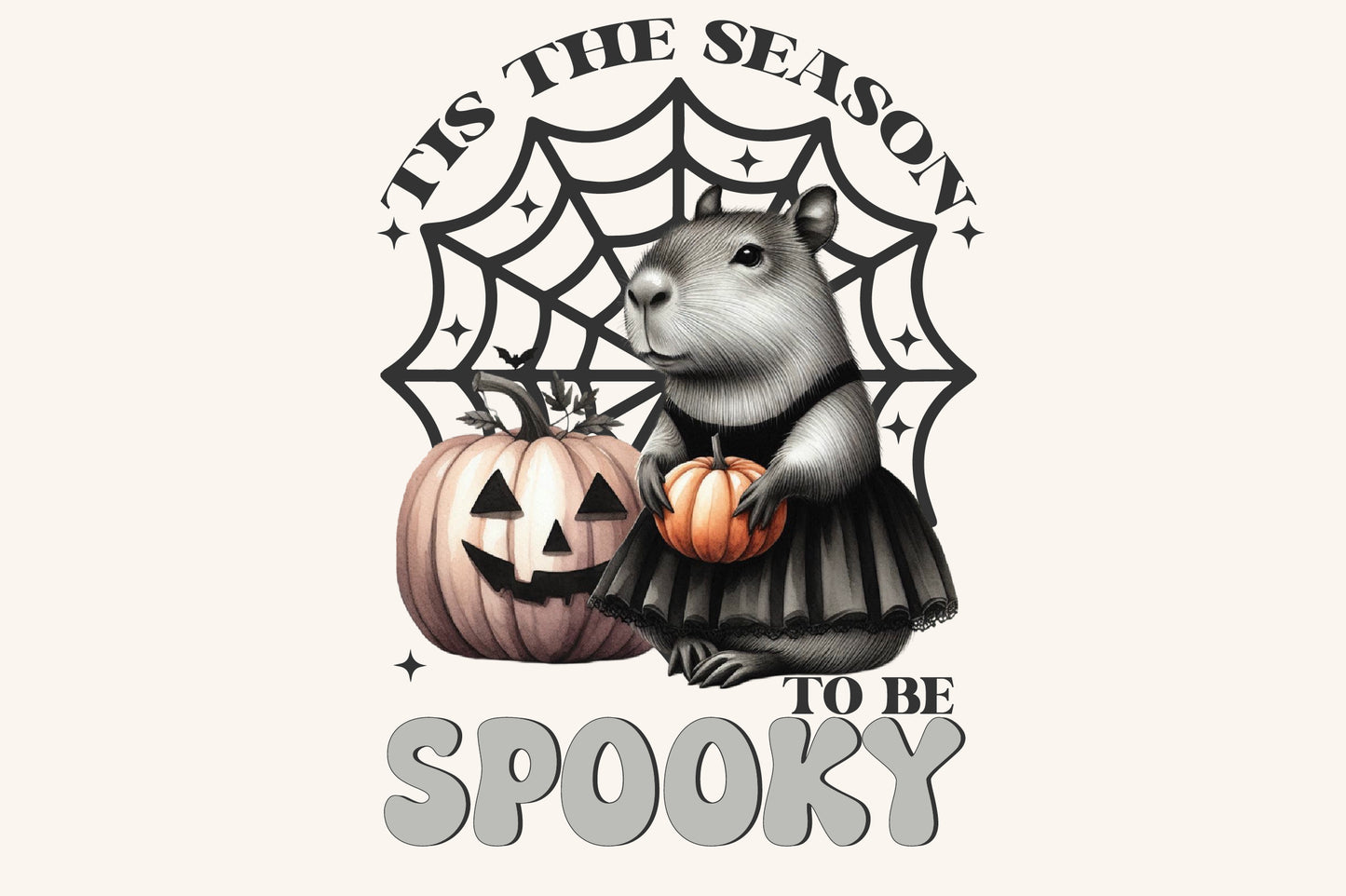 This Season To Be Spooky Capybara Halloween Pumpkin PNG Sublimation