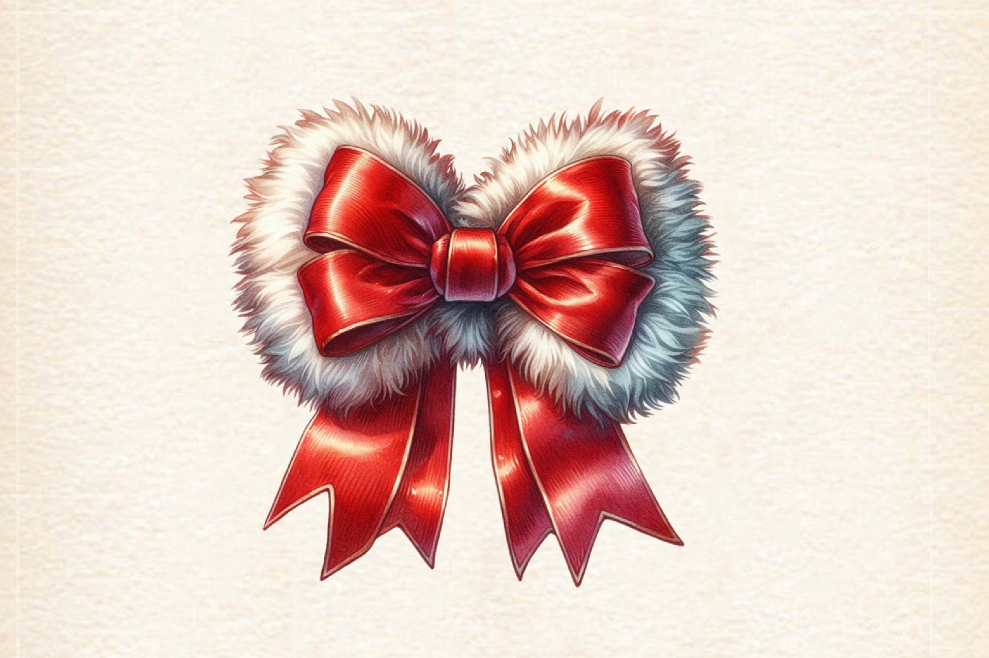 Christmas Red Bow PNG Festive Holiday Ribbon Clipart