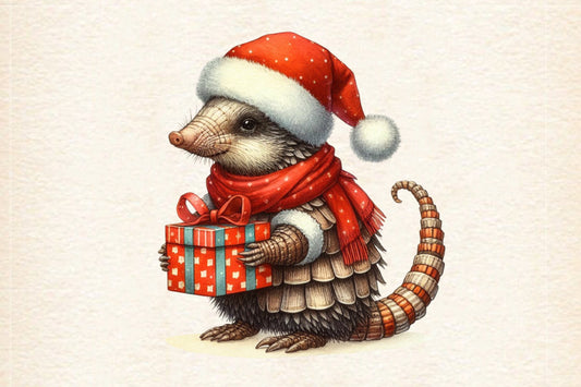 Christmas Mouse PNG Cute Santa Mouse Holiday Clipart