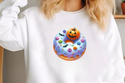 38 Halloween Donut PNG Bundle Watercolor Spooky Donuts Clipart