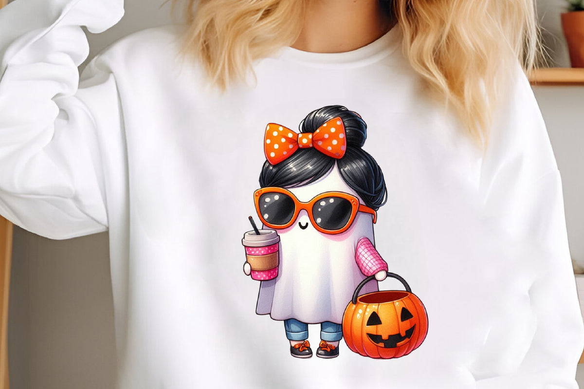 Halloween Cute Funny Ghost PNG Bundle 20 Kawaii Ghost Designs
