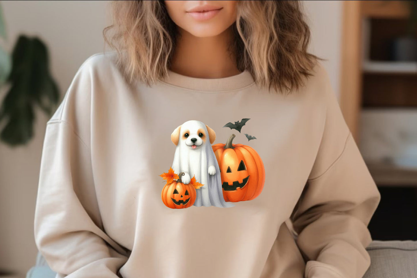 28 Halloween Ghost Dog PNG Bundle Cute Spooky Puppy Pumpkin Clipart