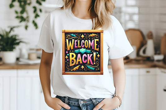 Welcome Back School Shirt PNG Colorful Back to School Design