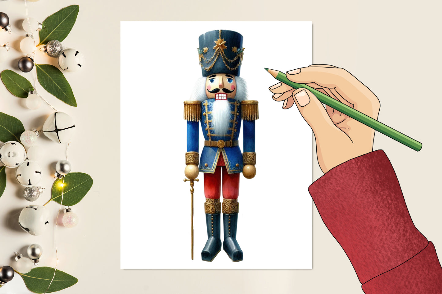 Christmas Nutcracker PNG Bundle | Watercolor Christmas Nutcracker Soldier, Holiday Nutcracker & Vintage Christmas Clipart