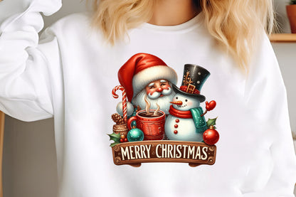 Vintage Christmas Sublimation PNG Bundle Winter Holiday Clipart