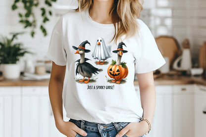 Just a Spooky Goose Halloween PNG
