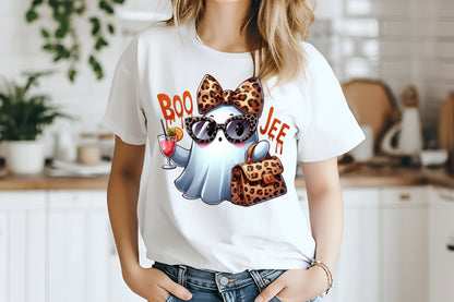 Leopard Bow Ghost Halloween PNG Cute Spooky Girl Sublimation