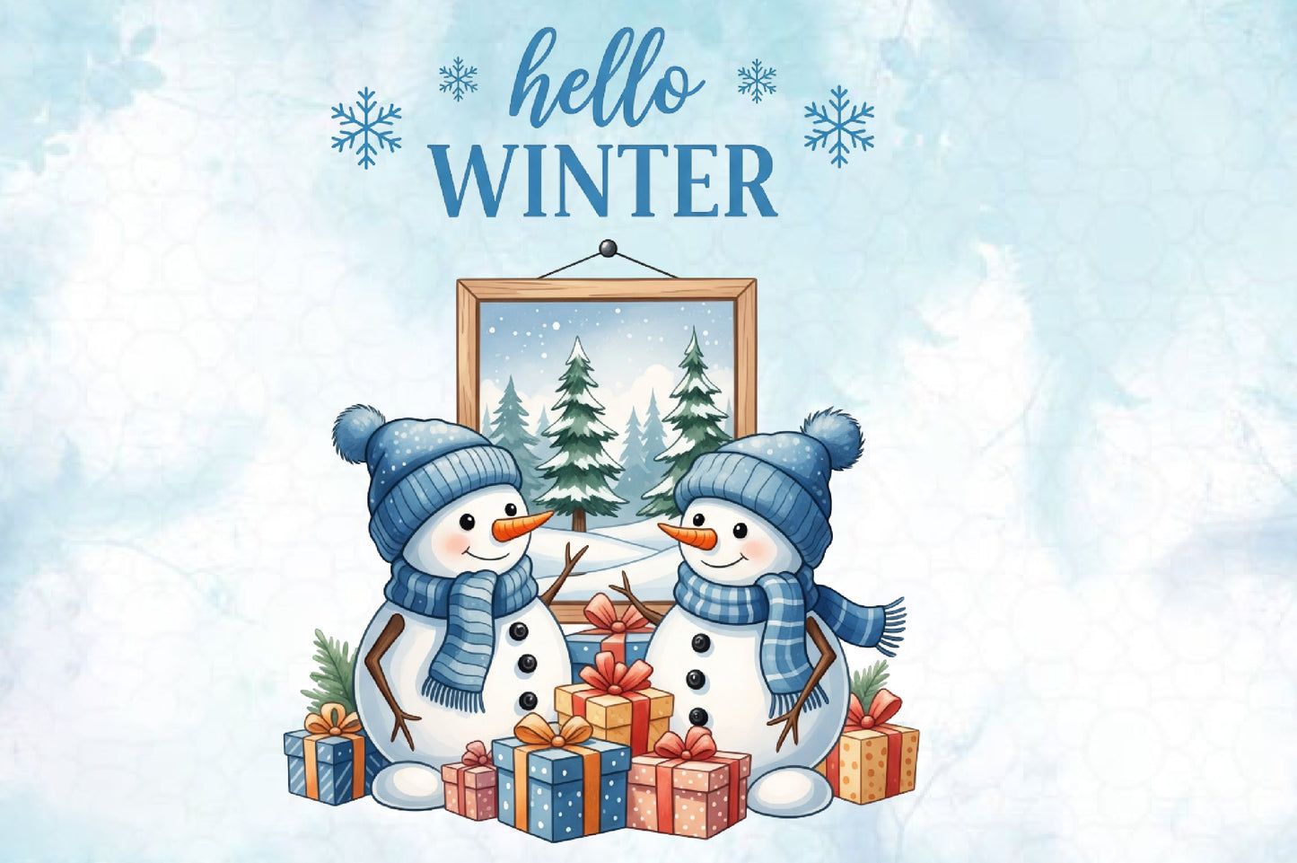 Christmas Snowman PNG Clipart Bundle | Watercolor Cute Christmas Snowman PNG | Festive Winter Snowman Sublimation